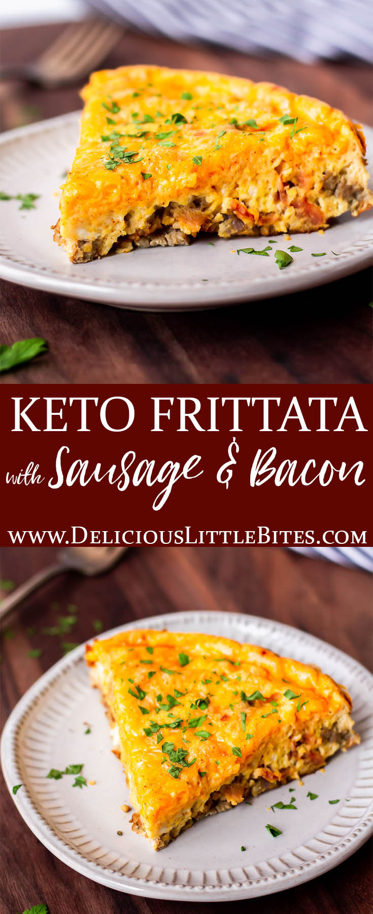 Keto Frittata Recipe (with Turkey Sausage and Bacon) - Delicious Little ...