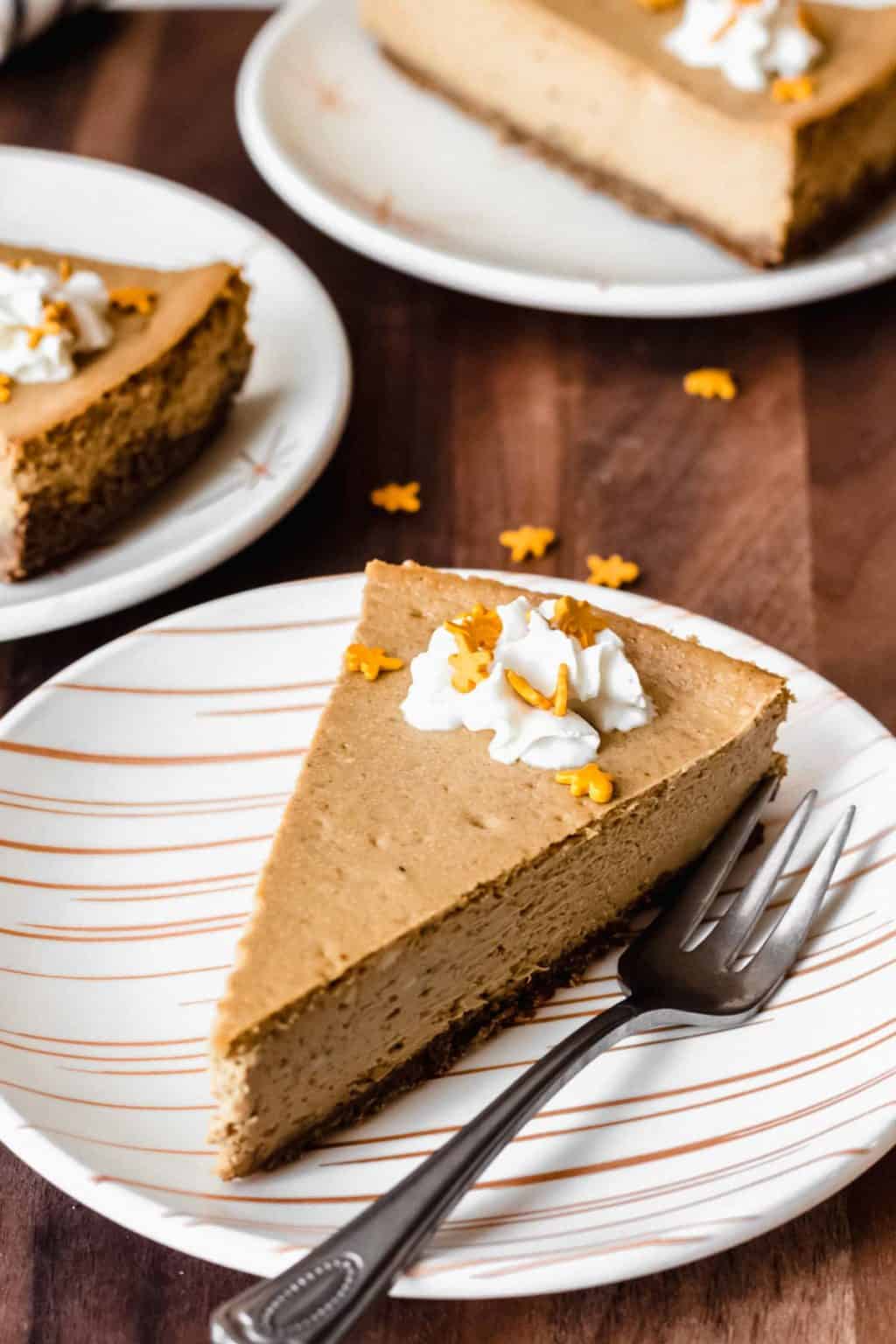 Gingerbread Cheesecake with Spiced Wafer Crust - Delicious Little Bites