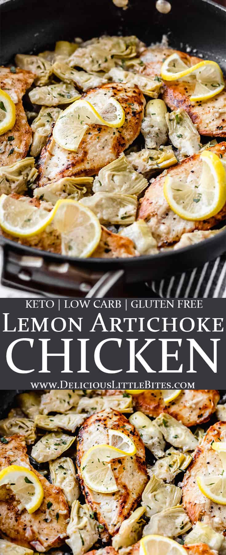 Creamy Lemon Artichoke Chicken - Delicious Little Bites