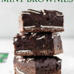 andes mint brownies with text overlay
