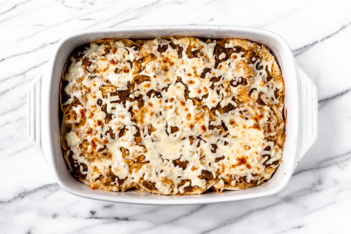 Baked chicken enchilada casserole