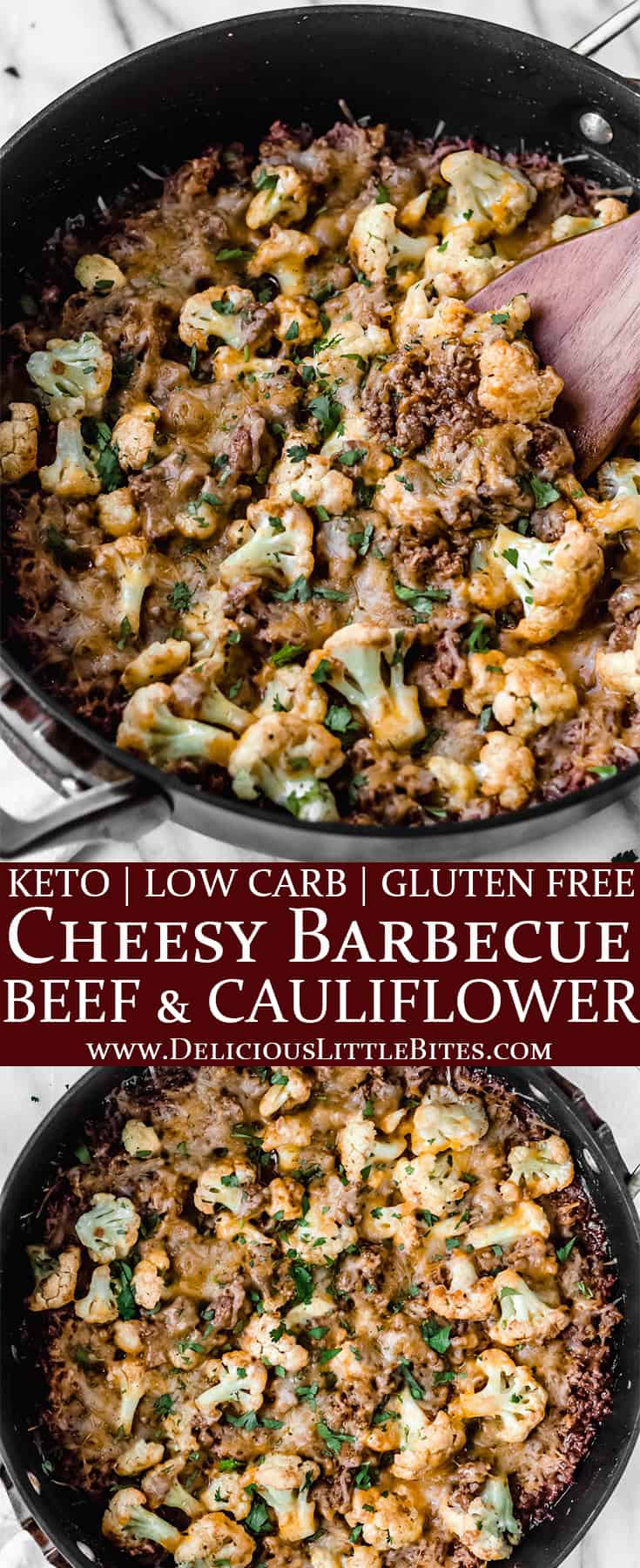 Keto Cheesy Barbecue Ground Beef and Cauliflower Skillet - Delicious ...