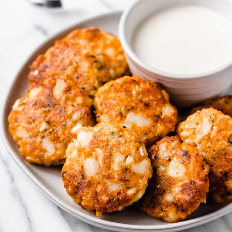 Cod Cakes with Lemon and Garlic - Delicious Little Bites