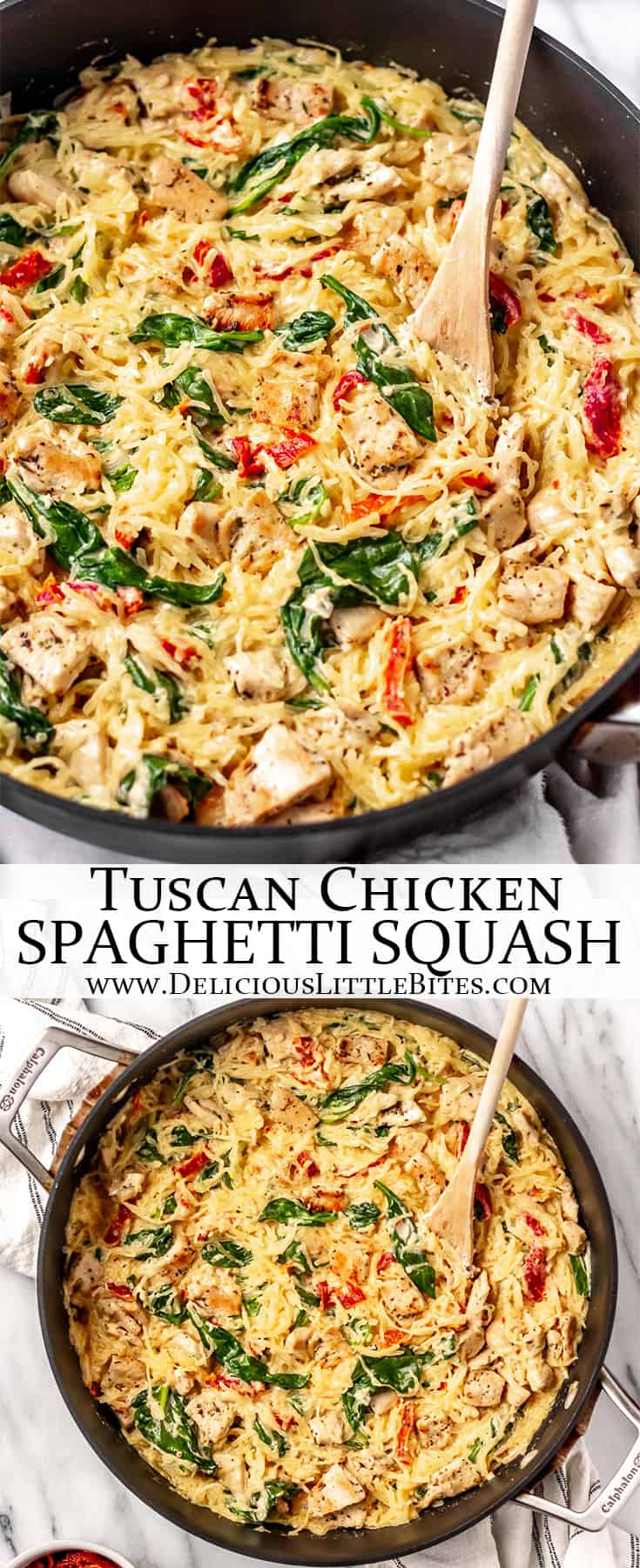 Tuscan Chicken and Spaghetti Squash Delicious Little Bites