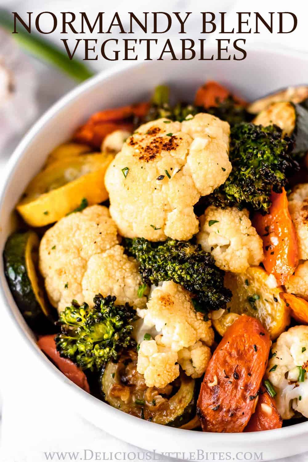 Normandy Blend Vegetables with Garlic Herb Butter - Delicious Little Bites