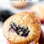 Blackberry Muffins with text overlay.