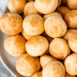 Gougeres with text overlay.