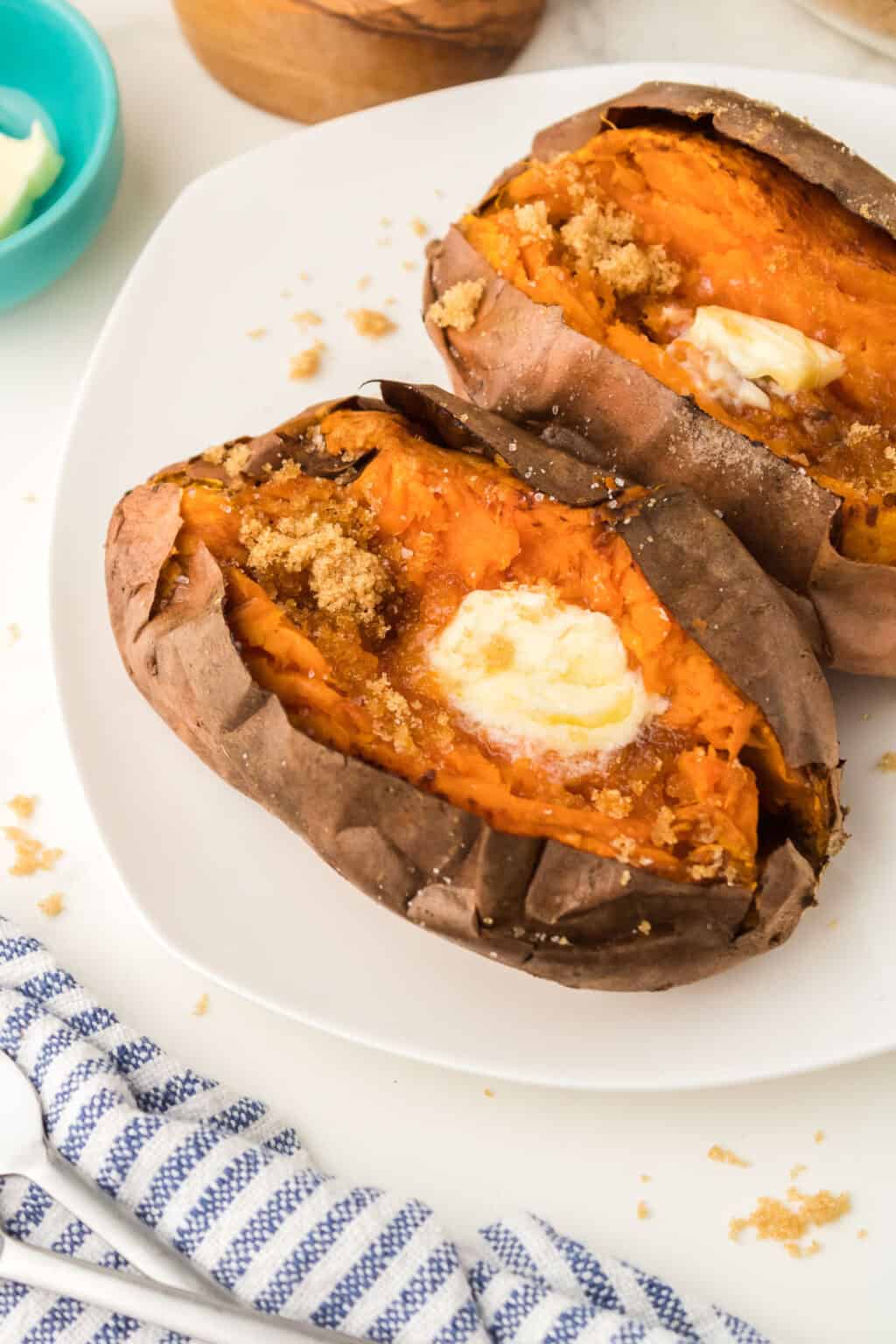 Air Fryer Sweet Potatoes (Baked Whole) - Delicious Little Bites