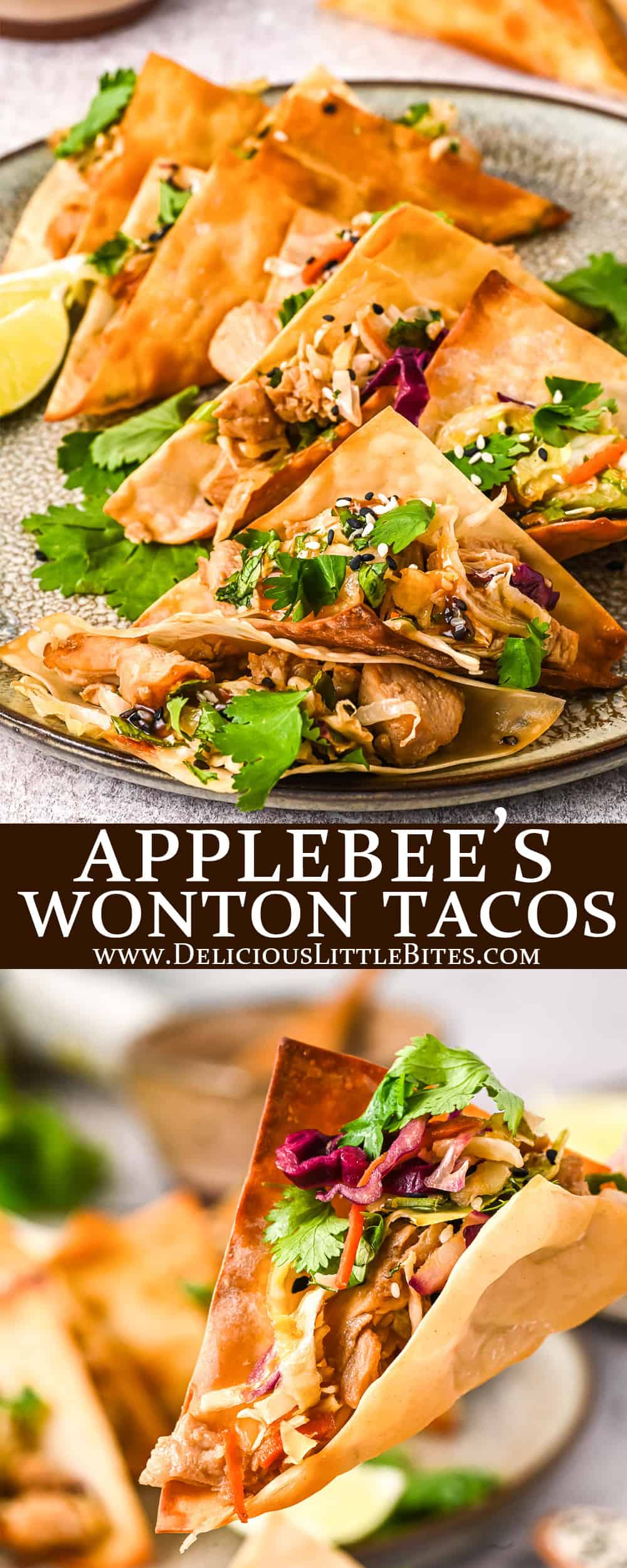 Applebee's Chicken Wonton Tacos Copycat Recipe - Delicious Little Bites