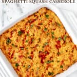 Creamy Buffalo Chicken Spaghetti Squash Casserole - Delicious Little Bites