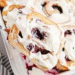 Lemon Blueberry Sweet Rolls with text overlay.