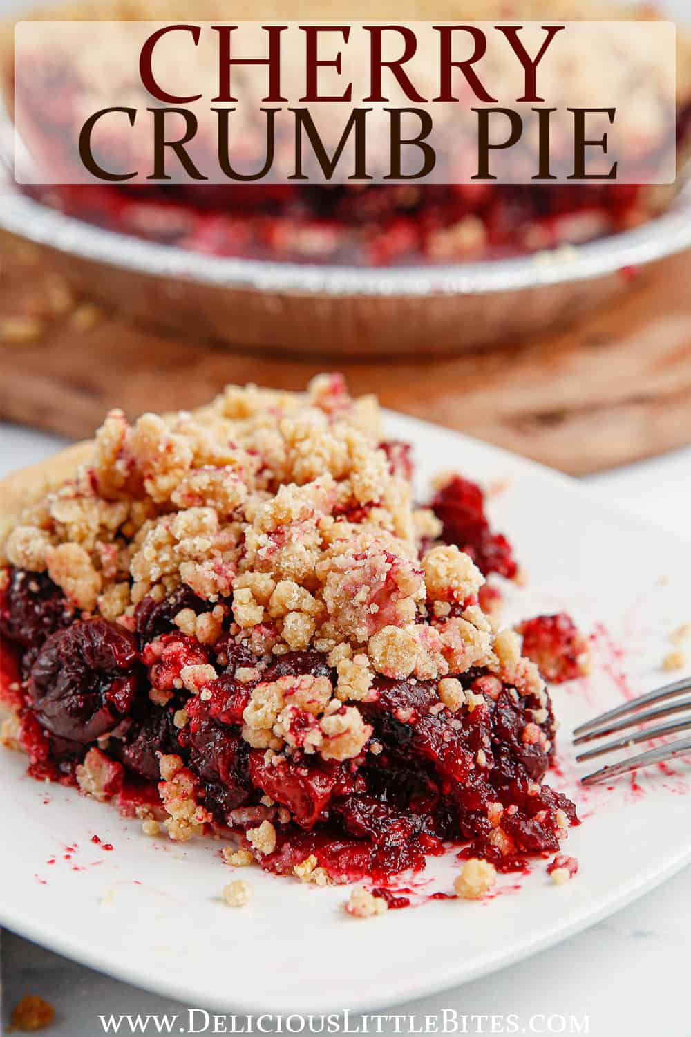 Cherry Crumb Pie - Delicious Little Bites