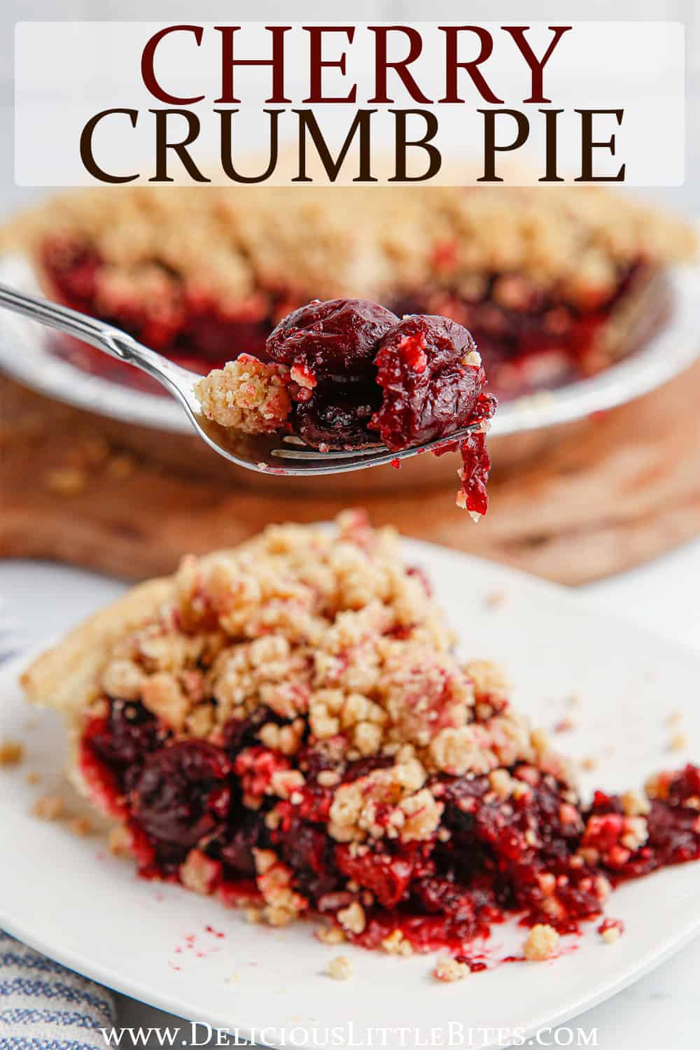 Cherry Crumb Pie - Delicious Little Bites