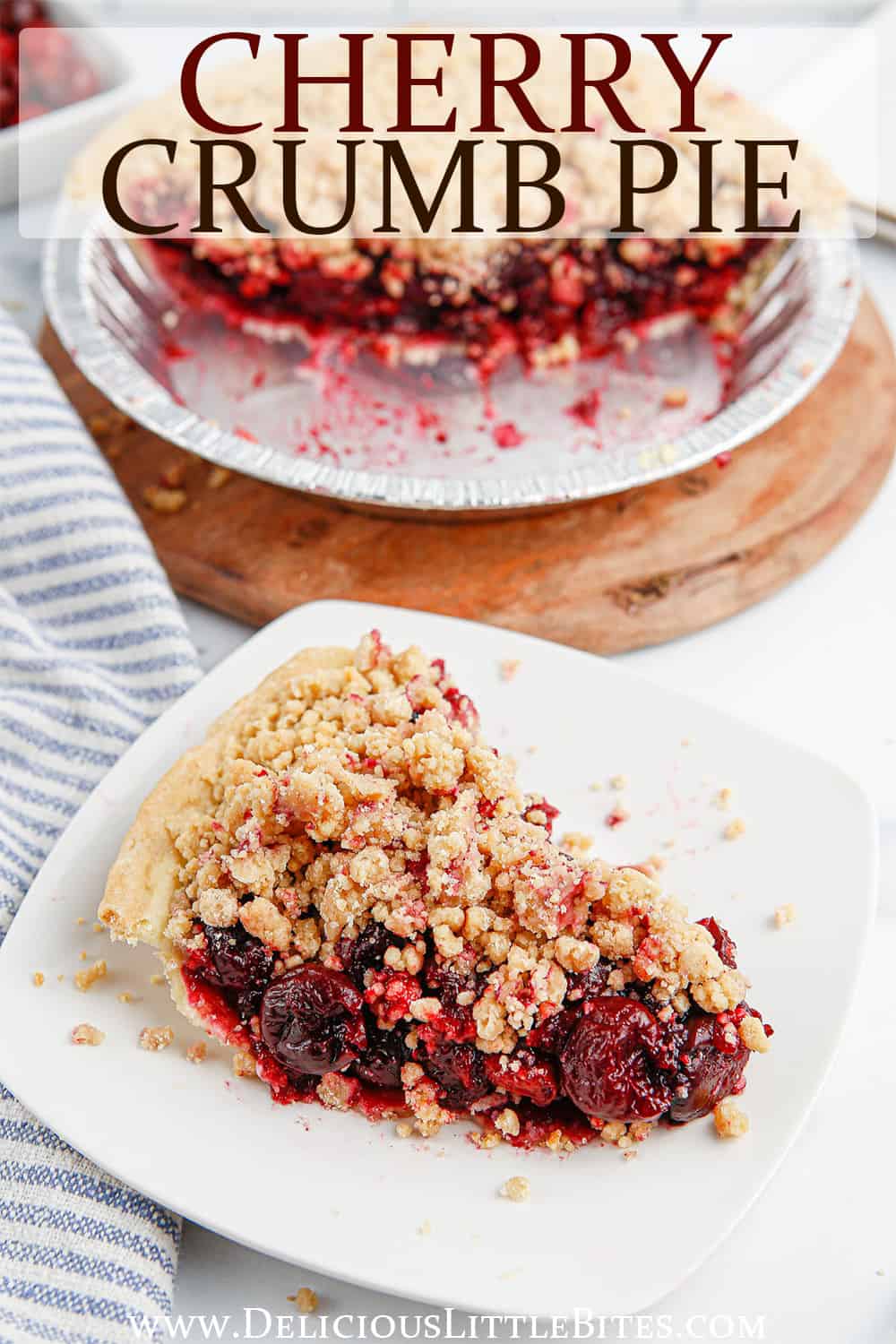 Cherry Crumb Pie - Delicious Little Bites