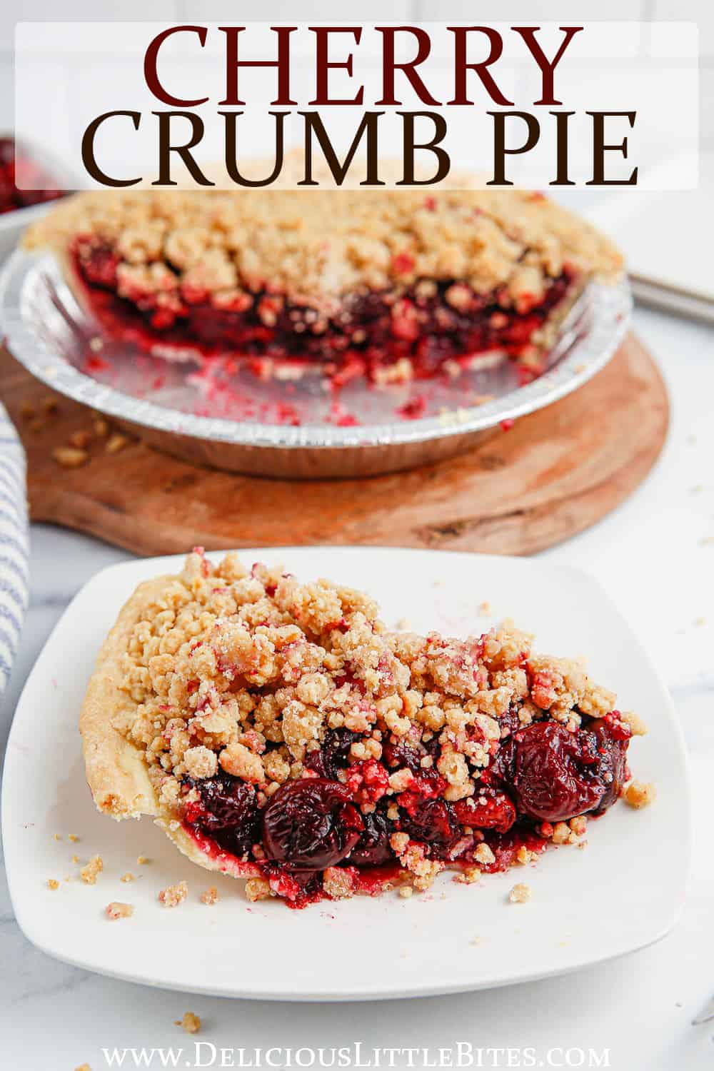 Cherry Crumb Pie - Delicious Little Bites