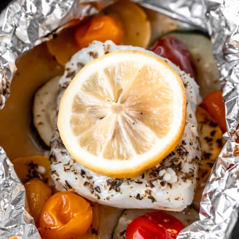 Baked Cod In Foil - Delicious Little Bites